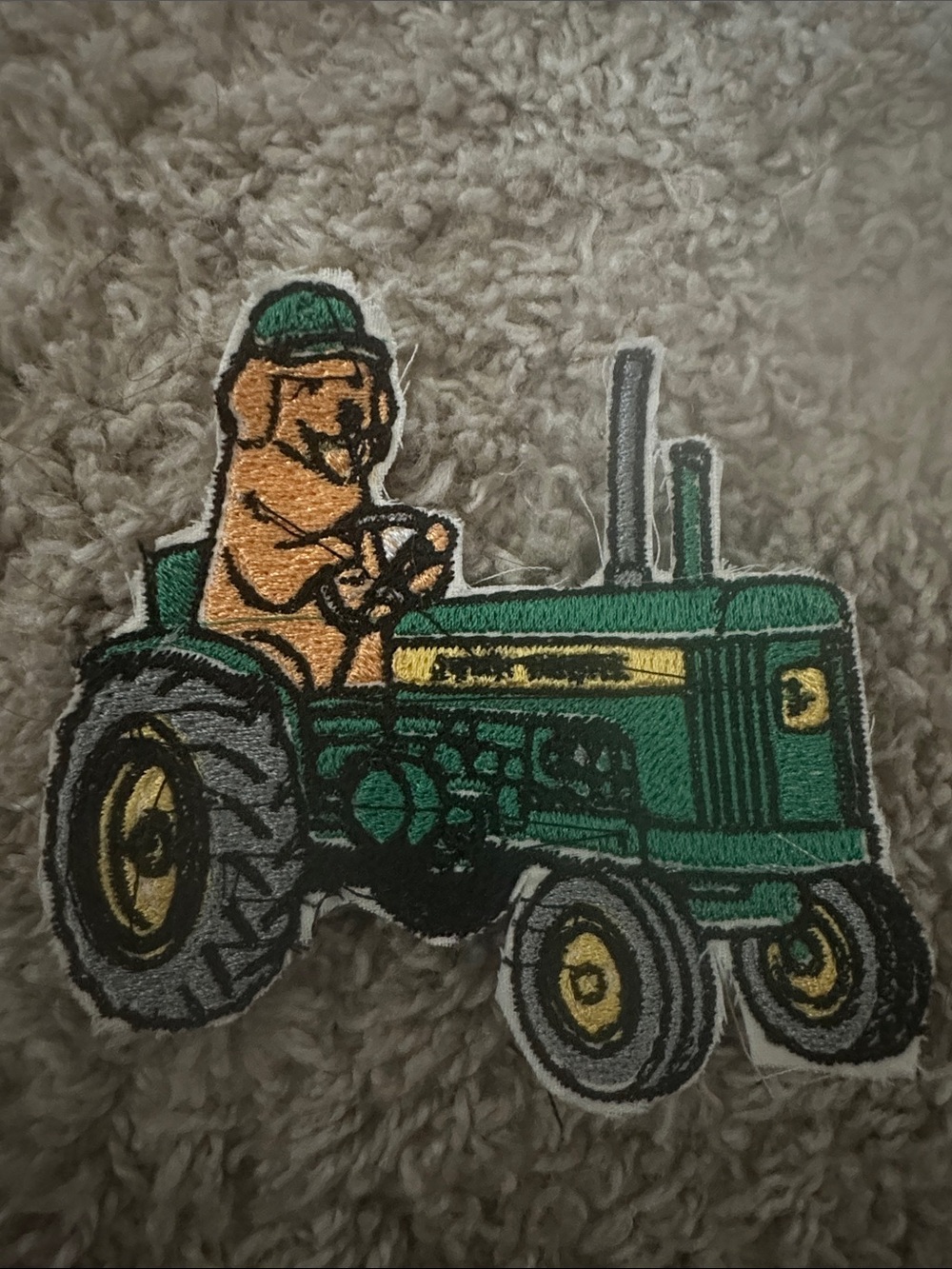 Plush Tractor Patch Toy - Green